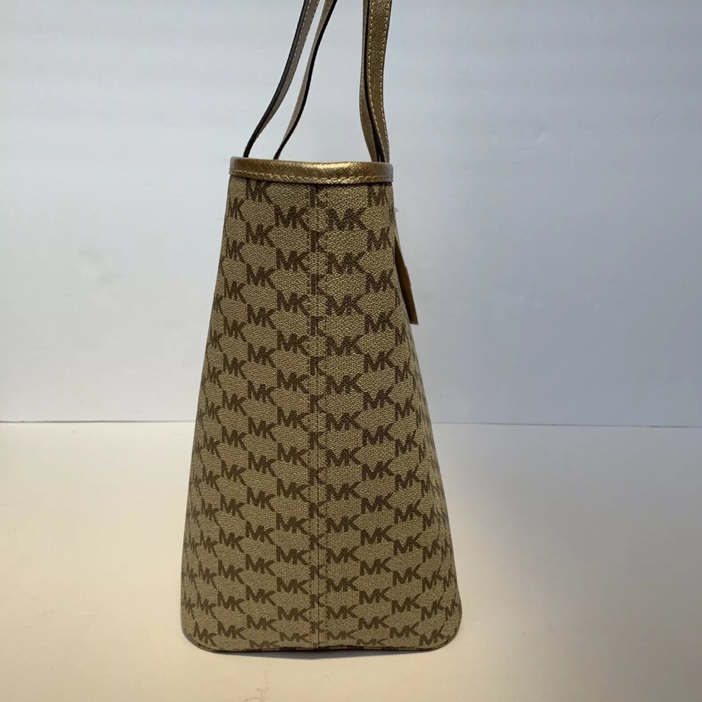 MICHAEL KORS EMRY Pale Gold Large Top Zip Tote - Picture 4 of 12